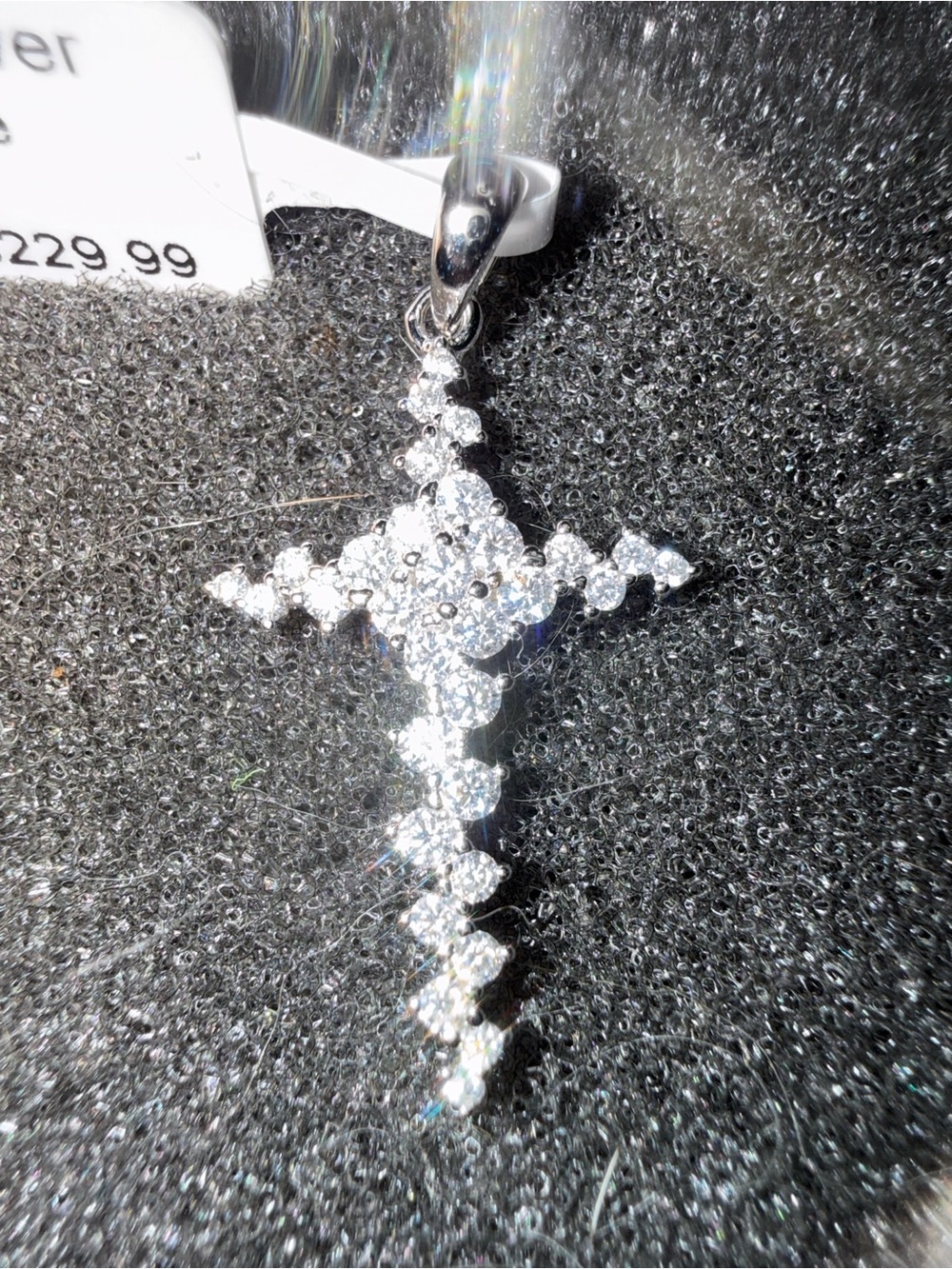 GRA CERTIFIED MOISSANITE DIAMOND 1CT CROSS PENDANT 925 STERLING SILVER NEW - Picture 4 of 13